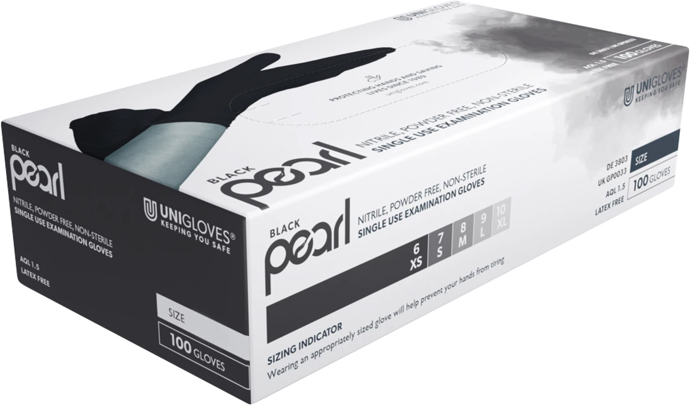 BLACK PEARL Packung 100 Stück puderfrei, schwarz, XL
