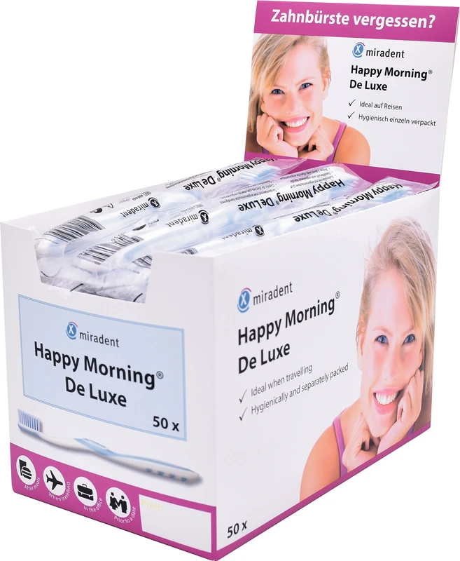 Happy Morning® De Luxe Packung 50 Stück medium mit Zungenreiniger