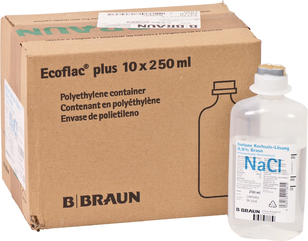 Kochsalzinfusionslösung 0,9% Karton 20 x 250 ml Infusionsbeutel