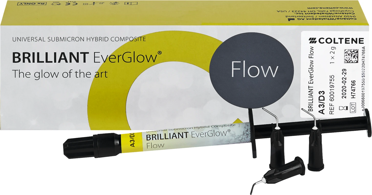 BRILLIANT EverGlow™ Flow Packung 2 g Spritze A3/D3, Applikationsnadeln