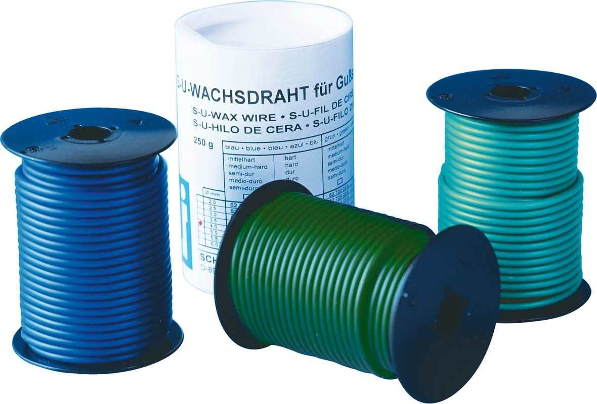 S-U-WACHSDRAHT Rolle 250 g blau, Ø 3 mm, mittel hart