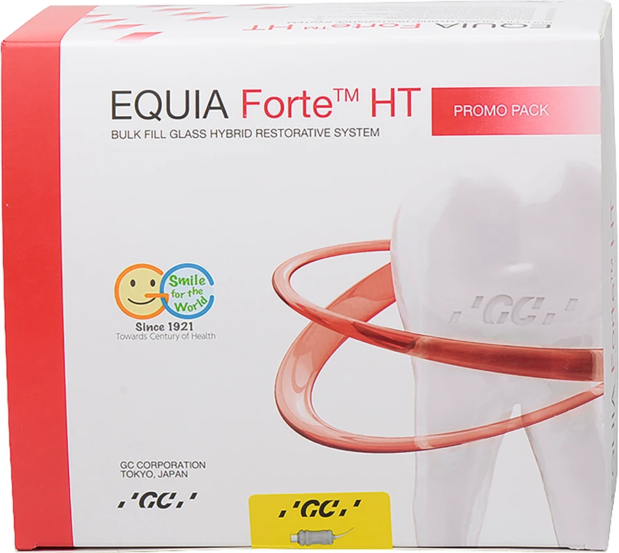 GC EQUIA Forte™ HT Promopackung 100 Kapseln A3-B2, 4 ml FlipCap Coat GC EQUIA Forte™ HT Promopackung 100 Kapseln A3-B2, 4 ml FlipCap Coat