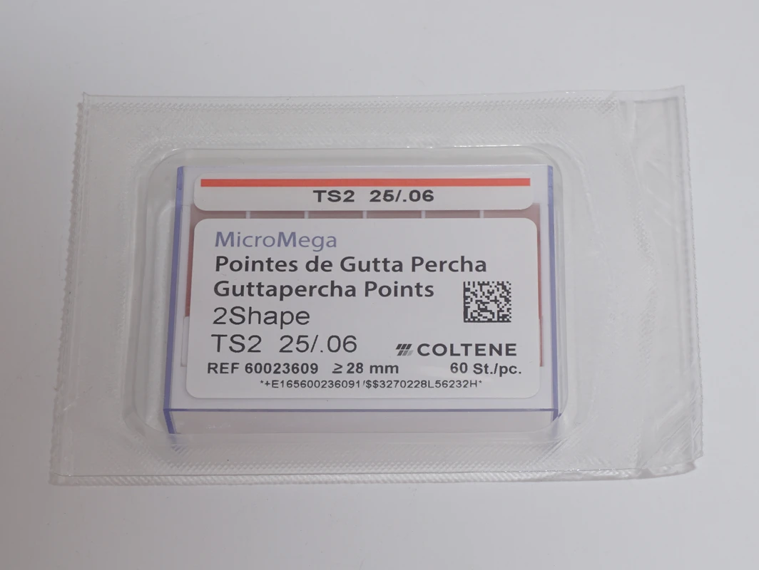 2Shape GP Points Packung 60 Stück TS2, SB, Taper .06, ISO 025