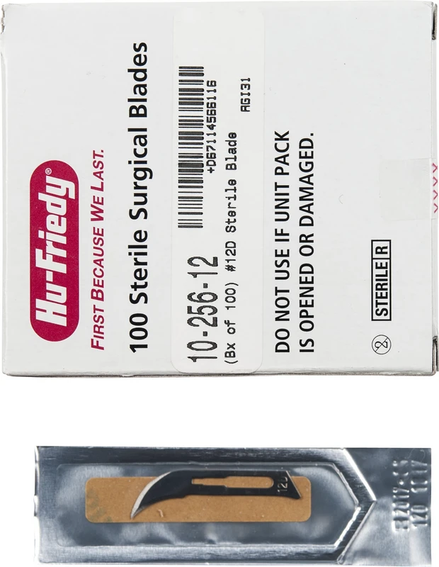 Skalpellgriff / Skalpellklingen Packung 100 Skalpellklingen Figur 12D