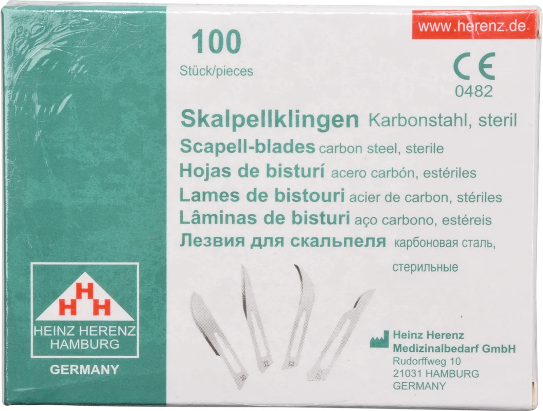 Skalpellklingen Packung 100 Stück Nr. 15, 110-115, Steril