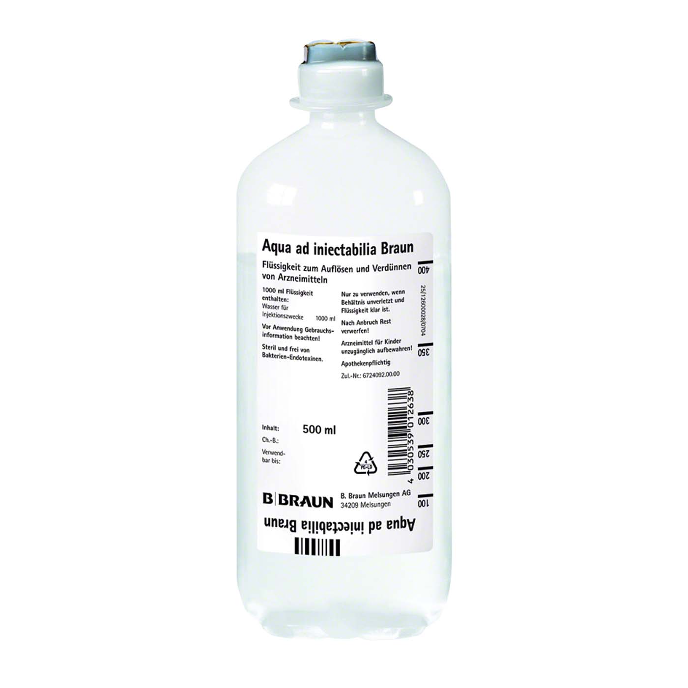 Aqua ad iniectabilia Ecoflasche 500 ml MKG-APO Aqua ad iniectabilia B. Braun