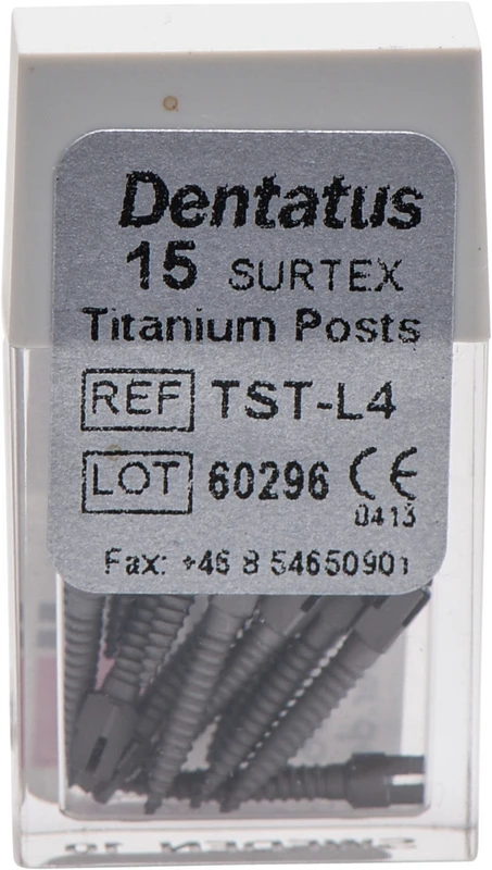 Classic Surtex Titan Wurzelstifte Packung 15 Stück 11,8 mm, Ø 1,5 mm, Größe 4