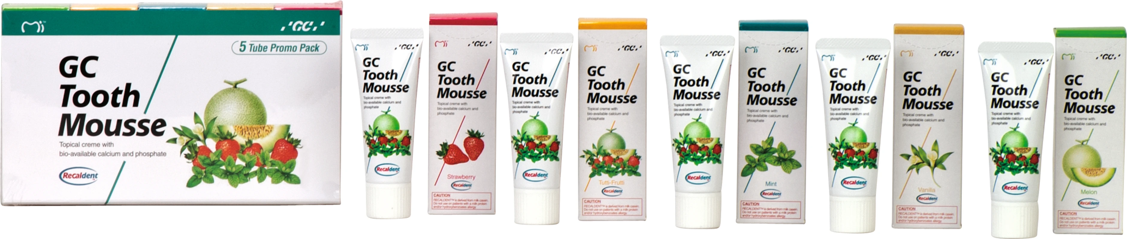 GC Tooth Mousse™ Box 5 x 40 g sortiert