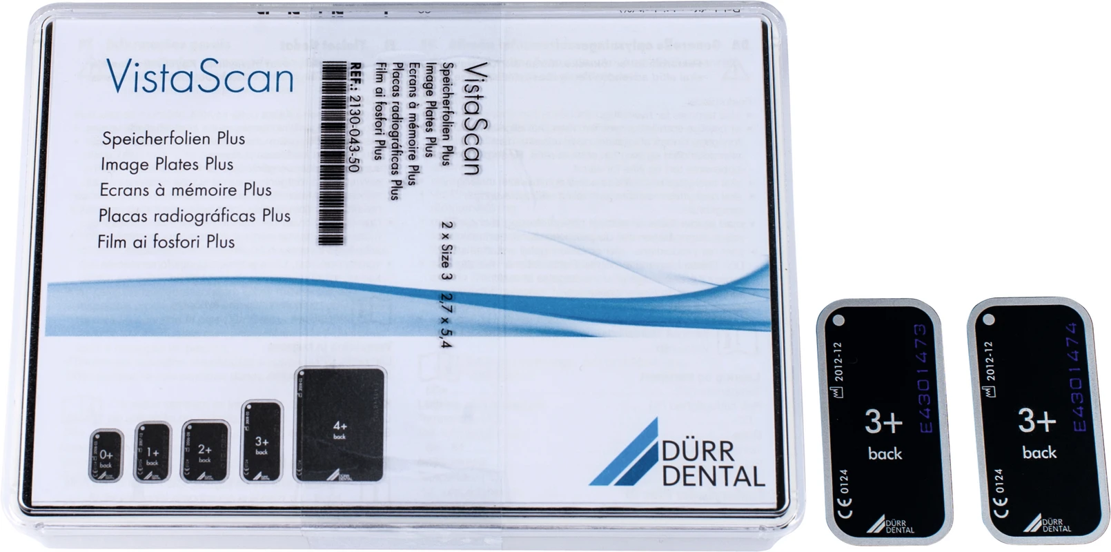 Speicherfolien VistaScan Plus Packung 2 Speicherfolien Größe 3, (2,7 x 5,4 cm)
