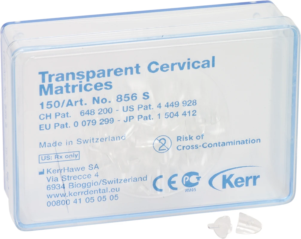 Zervikalmatrizen transparent Packung 150 Matrizen Form 856 S