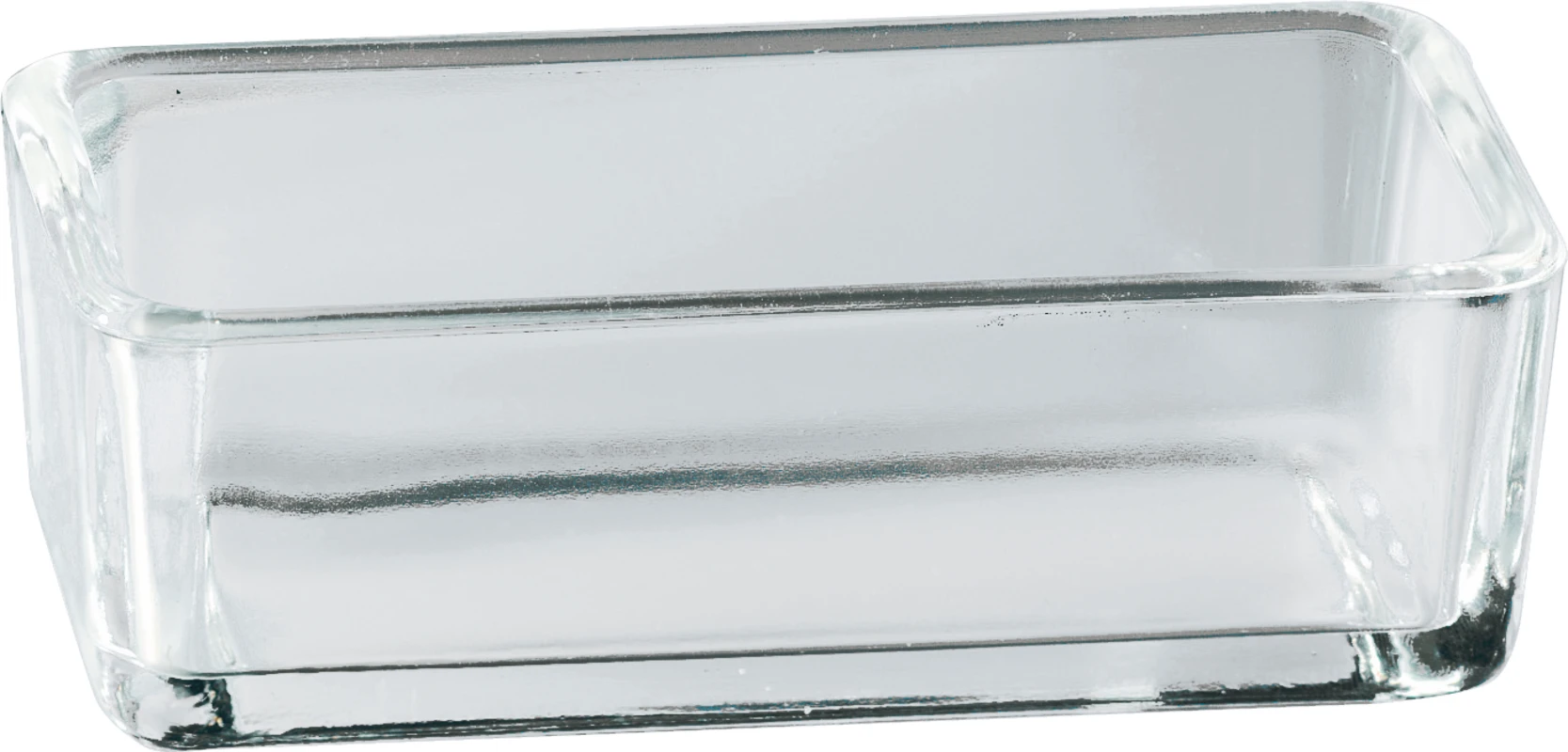 Klarglas-Instrumentenschale Stück Nr. 760, 120 x 60 x 40 mm