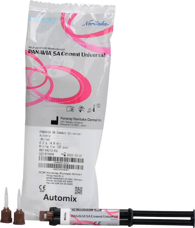 PANAVIA™ SA Cement Universal Packung 8,2 g/4,6 ml Spritze white, 20 Mixing Tips