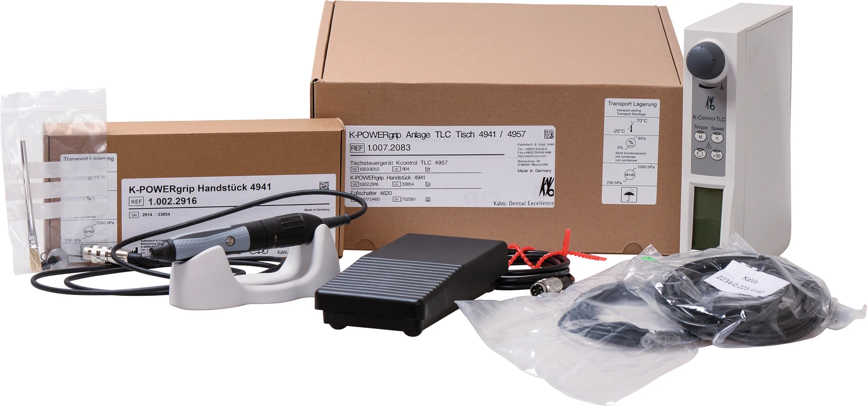 K-POWERgrip™/K-Control™ TLC Stück Handstück mit Spannzange Ø 2,35 mm inklusive Tischsteuerung K-Control TLC