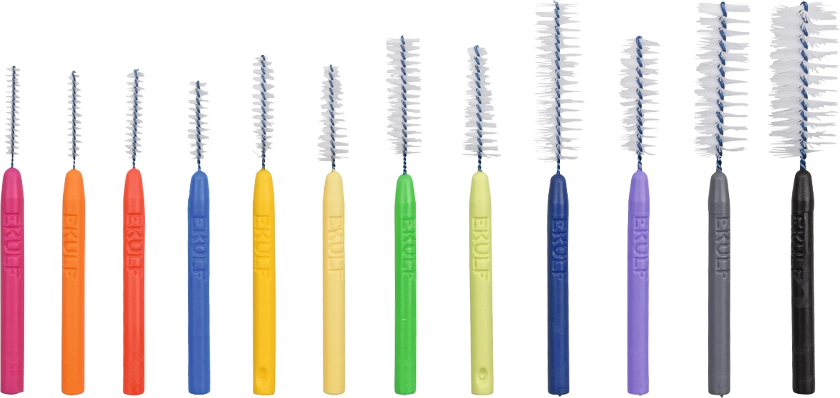 EKULF Interdentalbürsten ph professional Packung 12 Stück sortiert mit 1 Halter