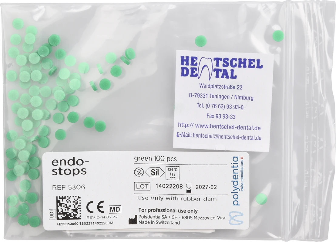 Endo Stops Packung 100 Stück grün