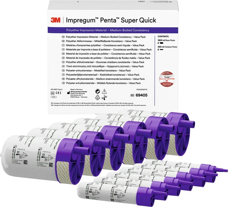 Impregum™ Penta™ Super Quick Valuepack 6 x 300 ml Basispaste, 6 x 60 ml Katalysator Medium Body