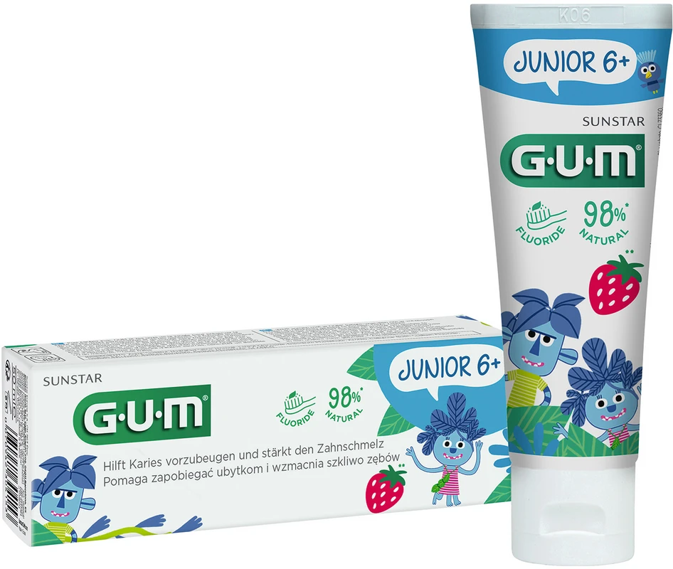 GUM® JUNIOR Zahngel Tube 50 ml Erdbeere