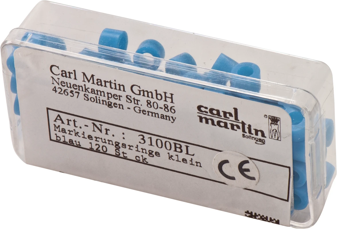 Markierungsringe Packung 120 Stück, blau, MINI