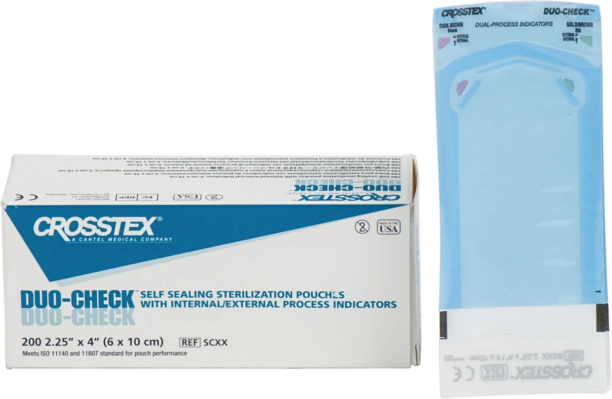 DUO-CHECK™ Packung 200 Stück 6 x 10 cm blau