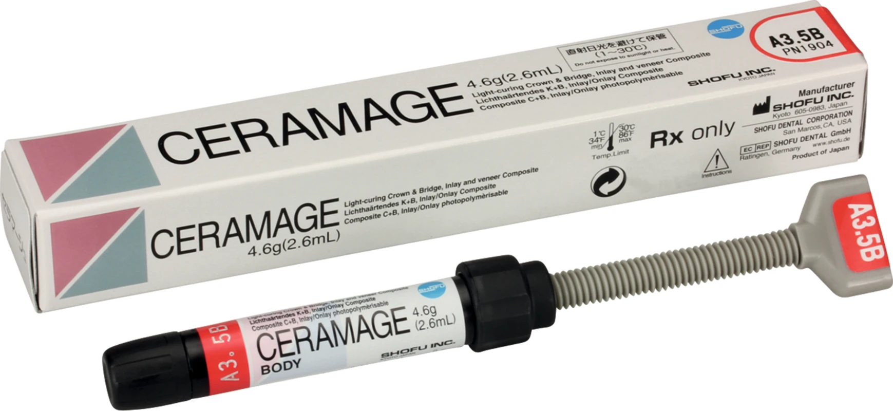 CERAMAGE Spritze 4,6 g dentin A3,5 CERAMAGE SHOFU
