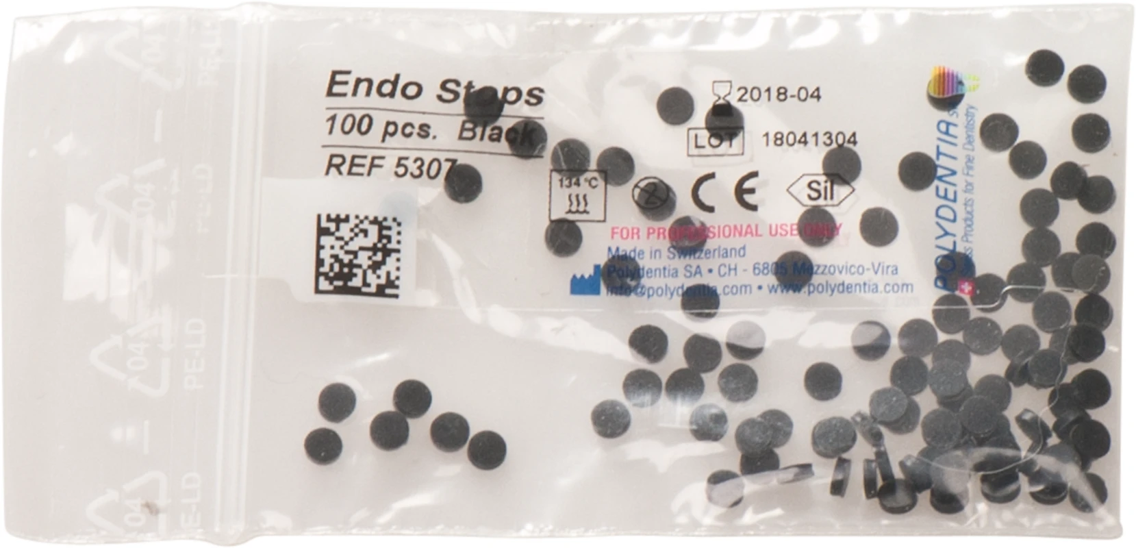 Endo Stops Packung 100 Endo-Stopper schwarz