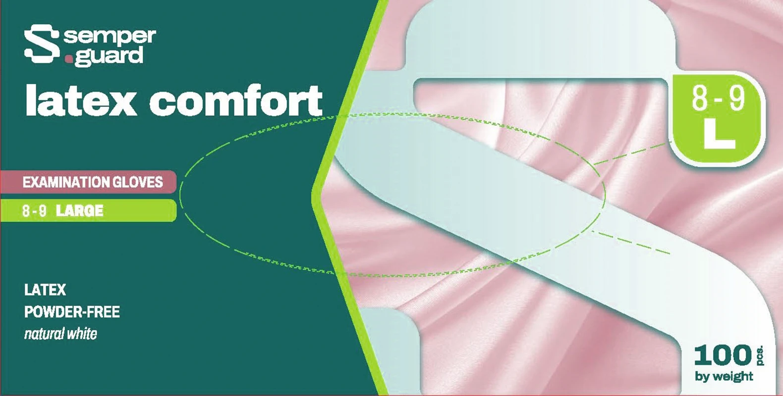 Semperguard® Latex comfort Packung 100 Stück naturweiß, puderfrei, L