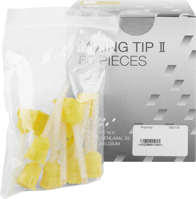 GC EXAMIX™ NDS MIXING TIPS Packung 60 Stück II gelb, Gr. SS GC EXAMIX™ NDS MIXING TIPS GC
