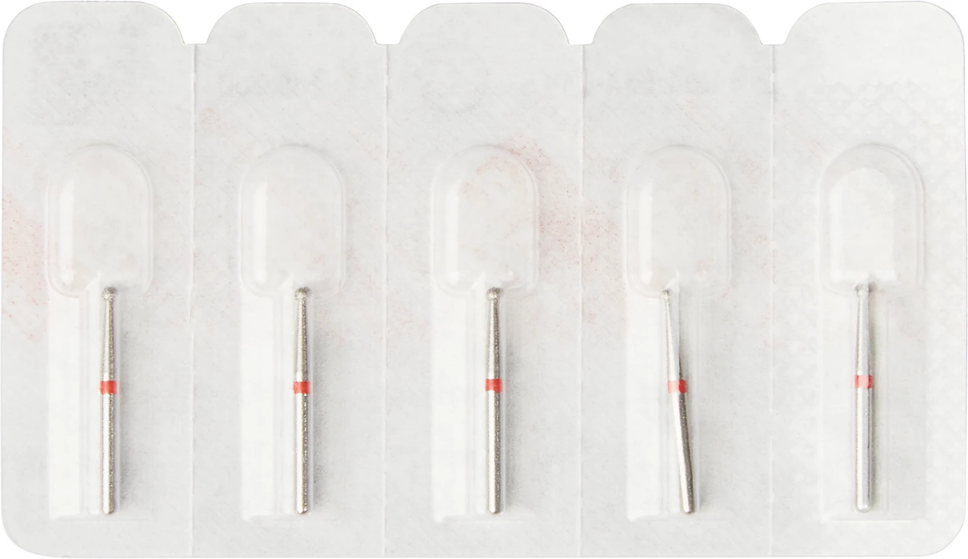 Diamanten 801 Packung 5 Stück rot fein, FG, Figur 001 Kugel, ISO 014