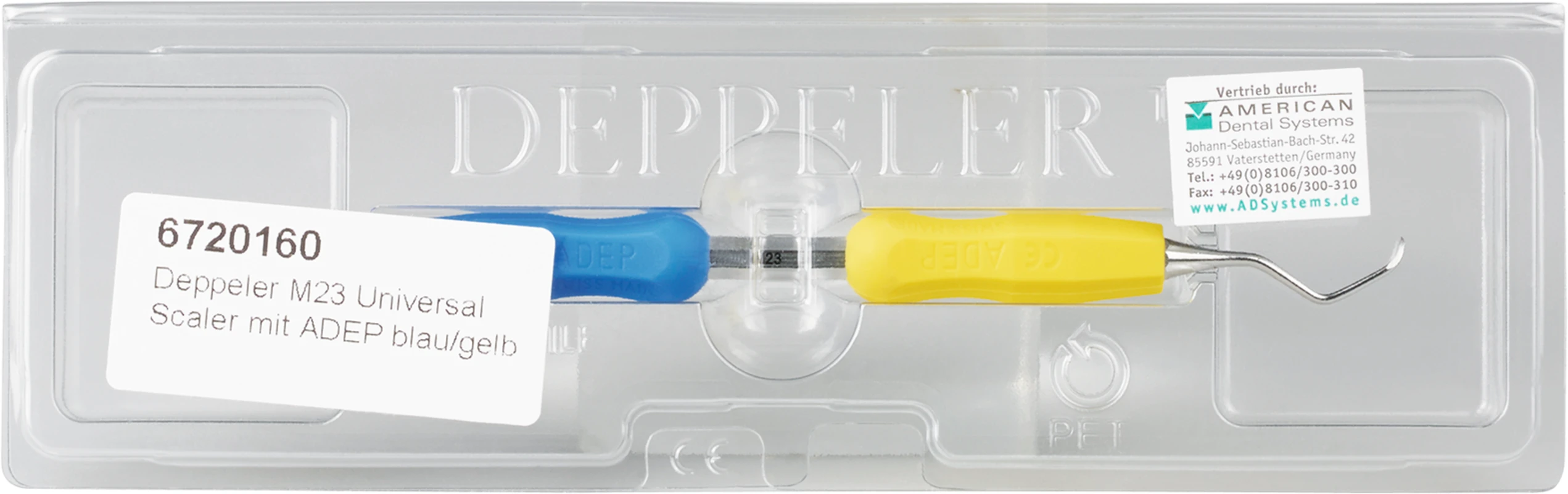 DEPPELER Scaler M23™ Stück M23 mit ADEP Griff blau/gelb