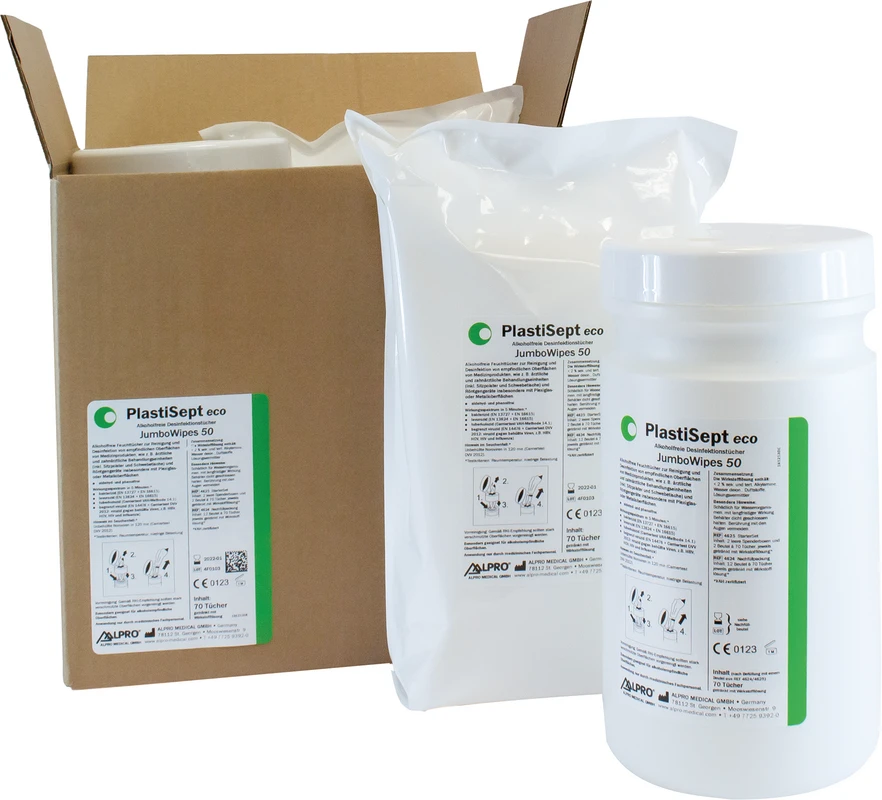 PlastiSept eco JumboWipes 50 ALPRO MEDICAL