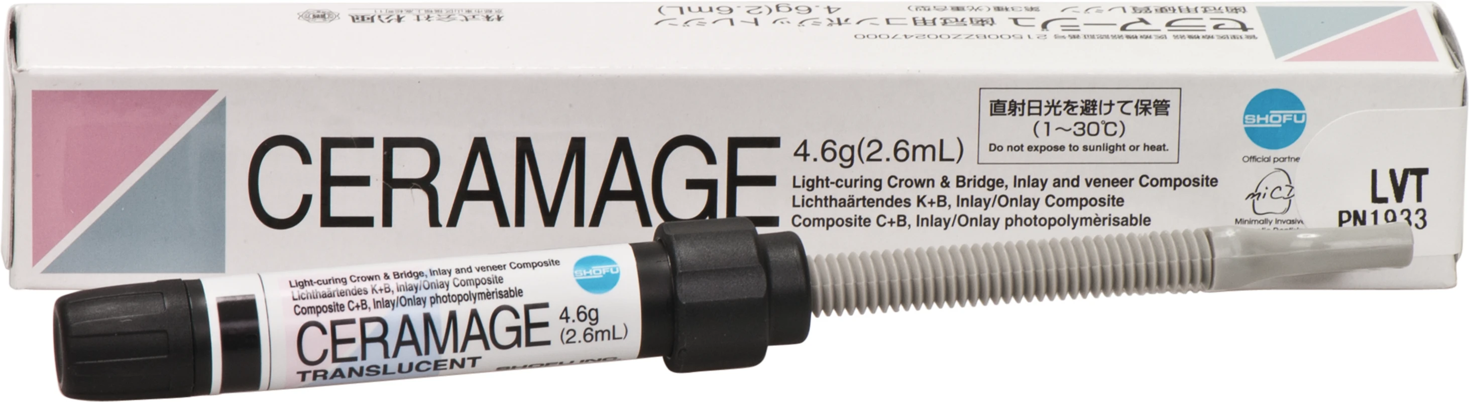 CERAMAGE Spritze 4,6 g transluzenz LVT CERAMAGE SHOFU