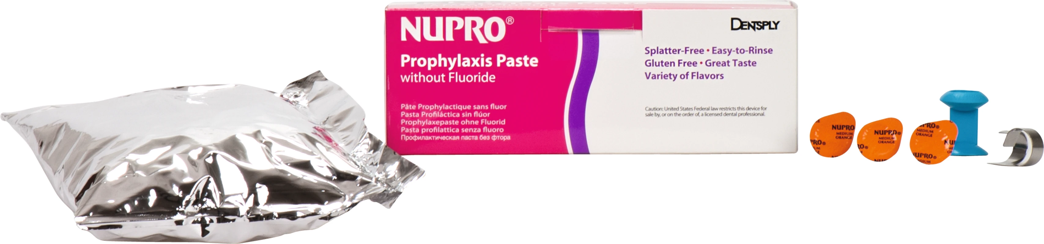 NUPRO® ohne Fluoride Packung 200 x 2 g Single Dose mittel, Orange