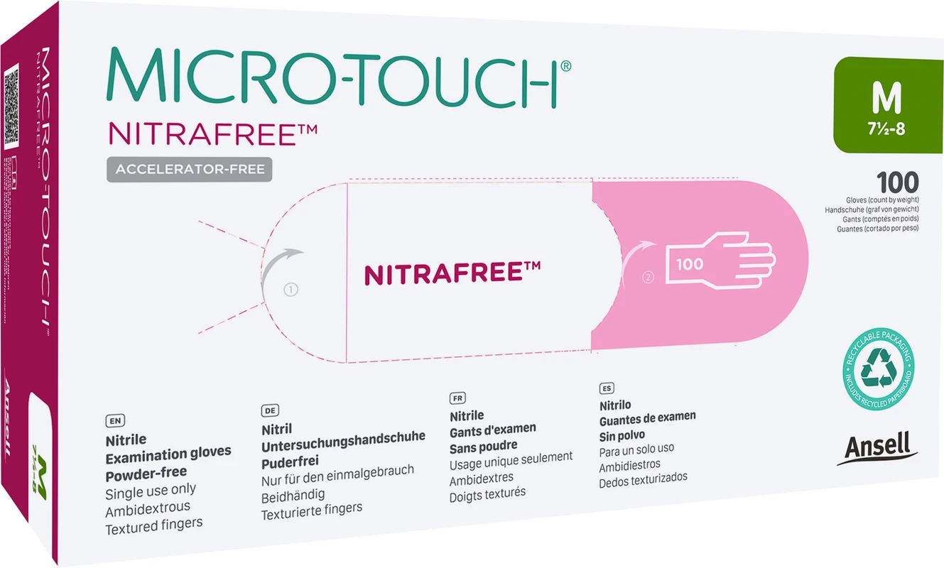 MICRO-TOUCH® NITRAFREE™ Packung 100 Stück puderfrei, rosa, L