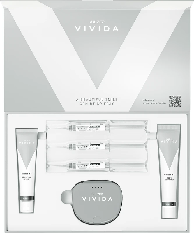 Kulzer Vivida Home 6% HPS Kit 3 x 3 ml Spritze Gel 6 %, Zubehör
