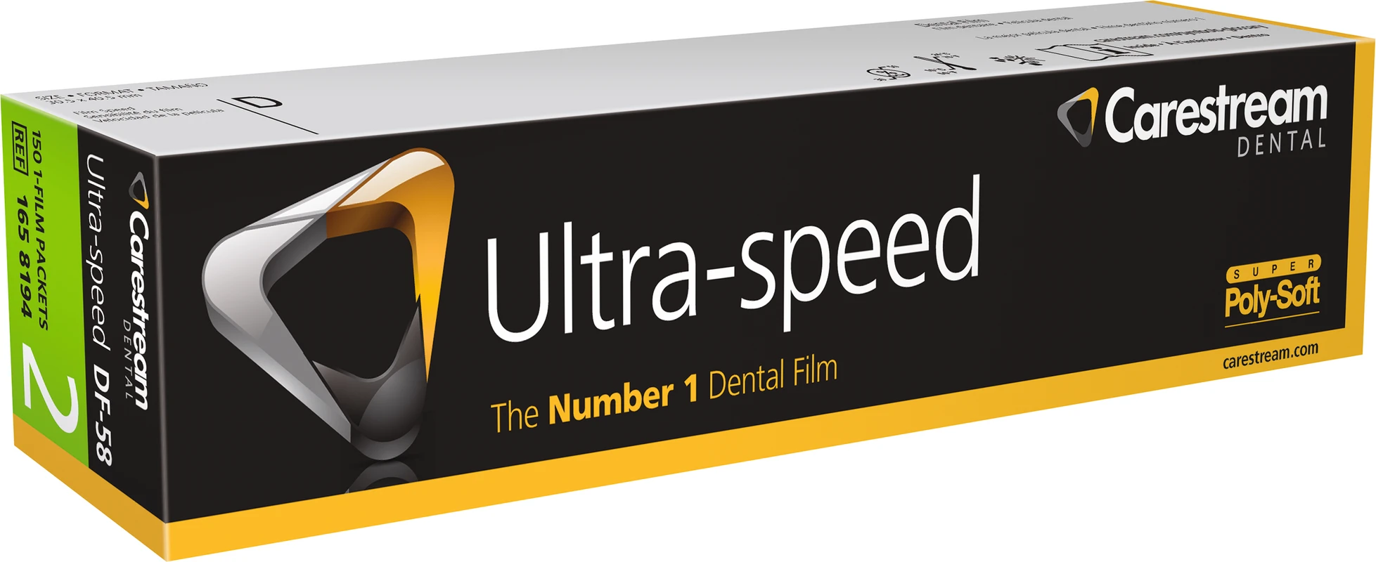 Ultra-speed Periapical Poly-Soft-Packung 150 Einzelfilme 3,05 x 4,05 cm, DF-58