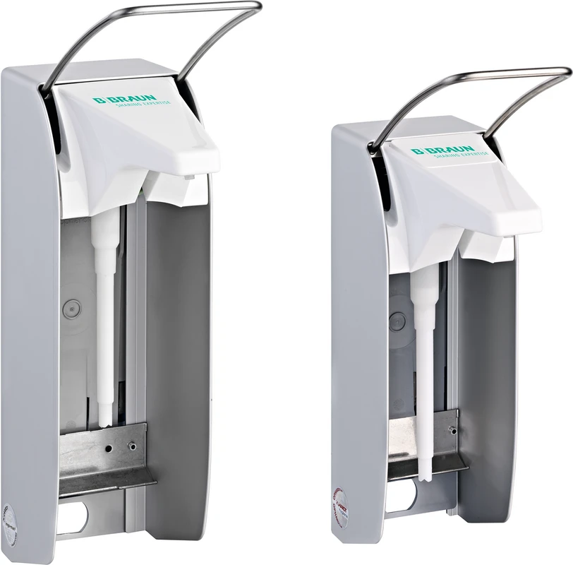 Wandspender plus Stück Spender TLS für 1 Liter Flasche, Armhebel lang