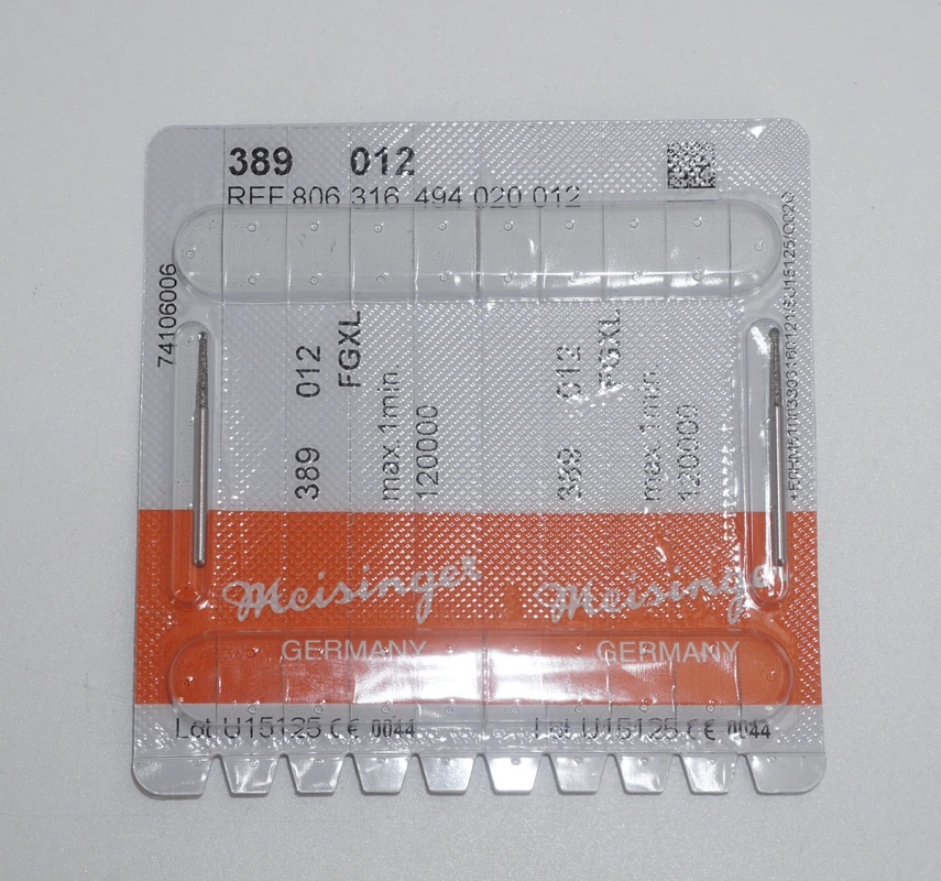 Diamanten 389 Packung 2 Stück blau mittel, FG XL, Figur 494, HM-Spitze, 8 mm, ISO 012
