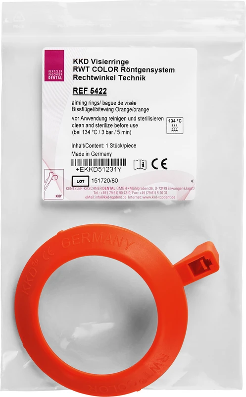 RWT® COLOR Stück Visierring, orange, Bissflügel