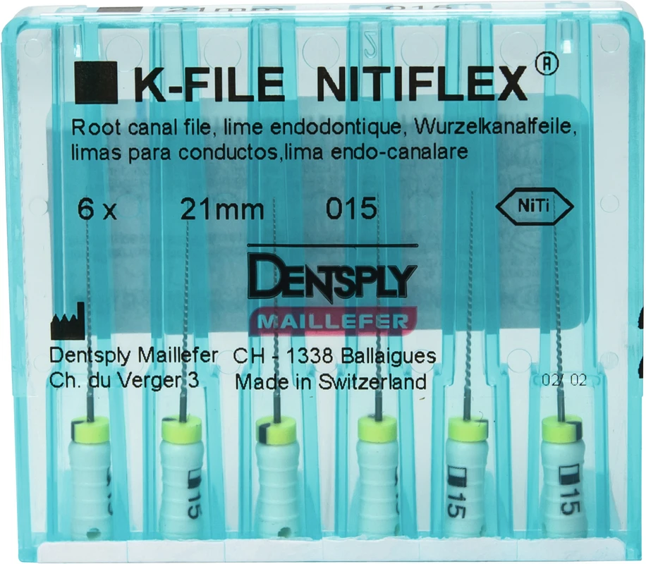 File NiTiflex Packung 6 Stück 21 mm ISO 015