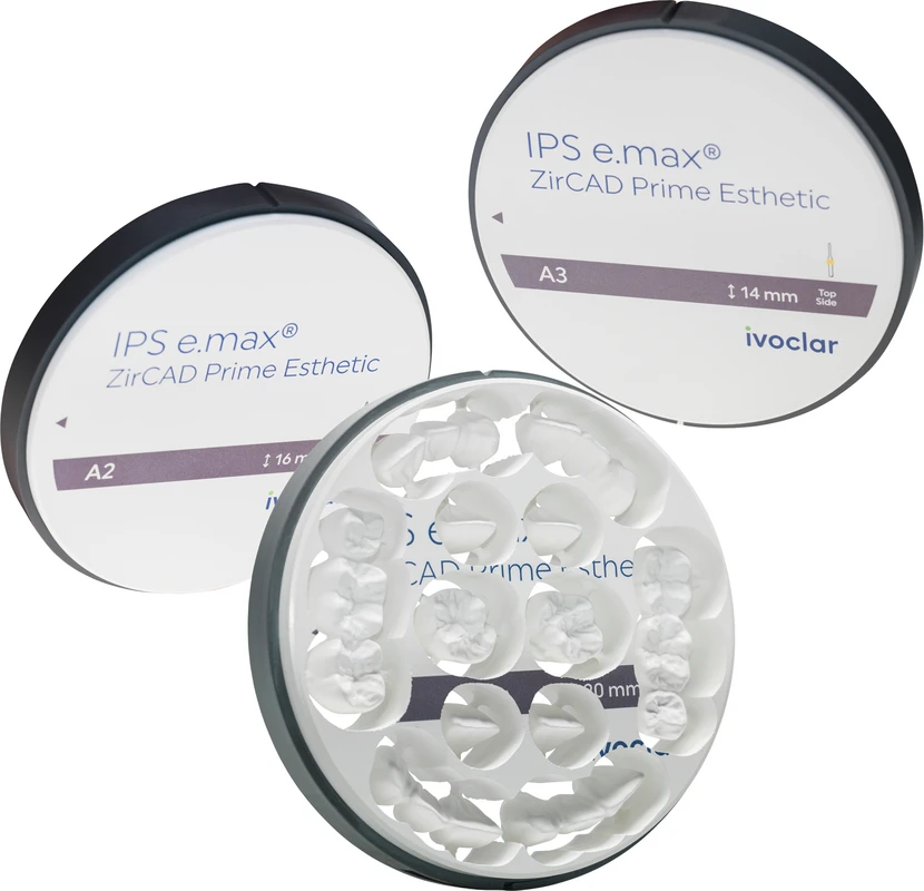 IPS e.max® ZirCAD Prime Esthetic Stück Ø 98,5 mm H 14 mm, A3