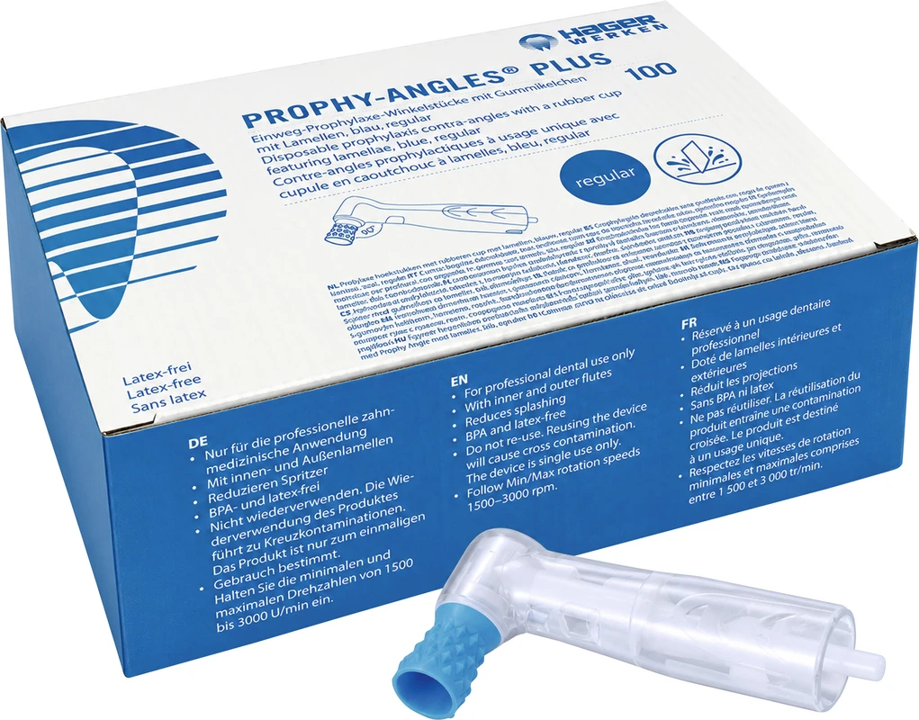 Prophy-Angles Packung 100 Stück blau regular