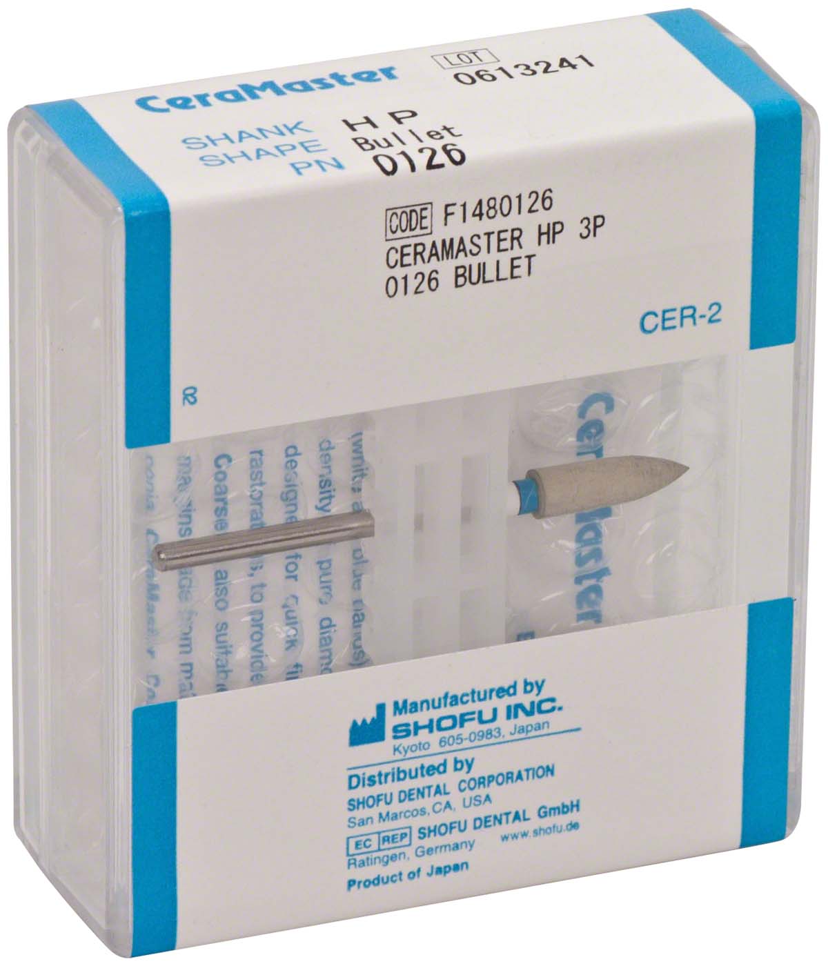 CeraMaster Packung 3 Stück beige, HP blau/weiß, Figur Walze, ISO 040 CeraMaster SHOFU