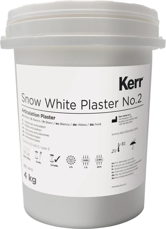Snow White™ Plaster Eimer 4 kg Spezial Gips weiß Snow White Plaster No. 2 Kerr