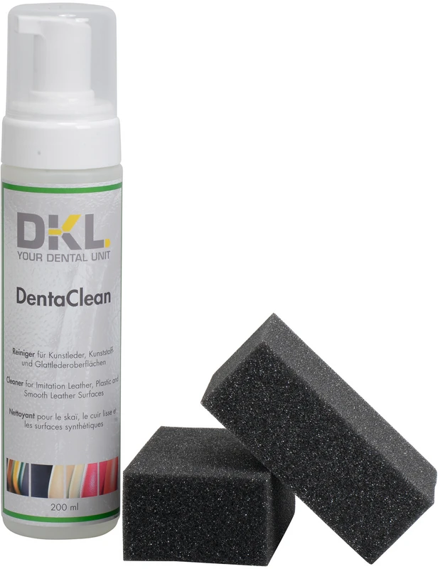 DentaClean Packung 200 ml DentaClean, 2 Reinigungsschwämme