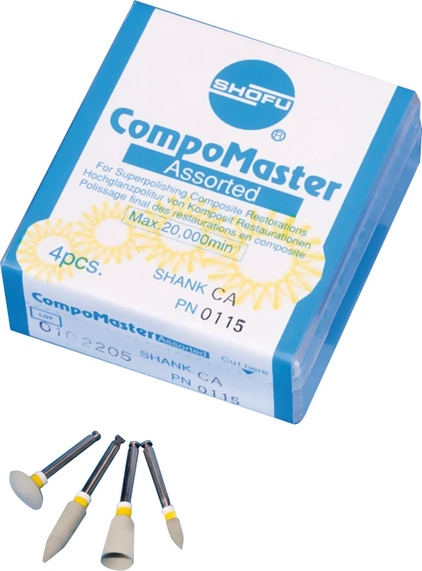 CompoMaster Packung 3 Stück hellgelb, RA gelb/weiß, Figur Minispitze, ISO 030