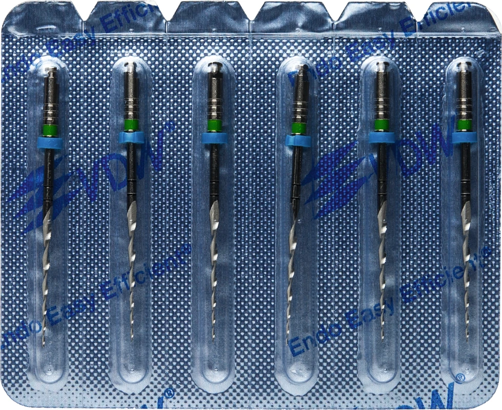 Mtwo® Blisterpackung 6 Instrumente ABT 21 mm, 31 mm, Taper.06, ISO 035 Mtwo® Instrumente VDW