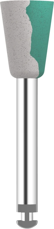 Omnipol für Zirkon gesintert Stück grün/weiß x-grob, Kelch, RA, Kopflänge: 8 mm, Ø 6 mm