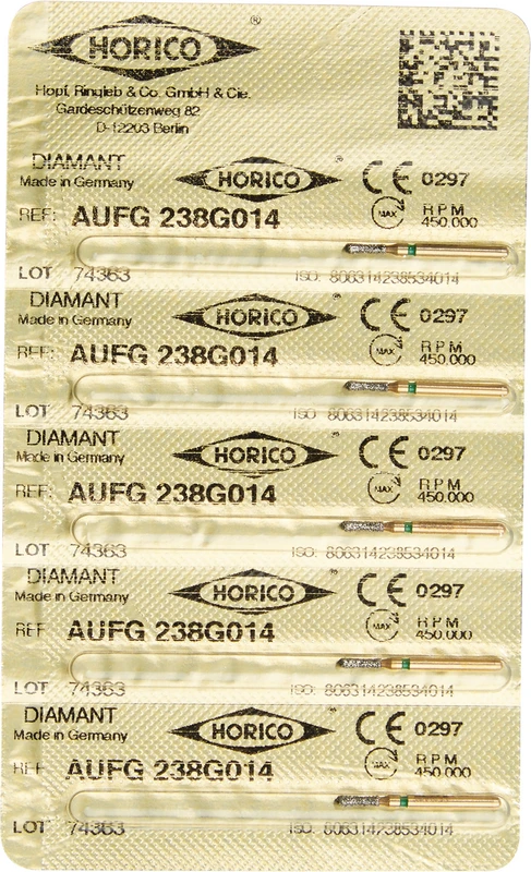Diamant AuFG 238 Packung 5 Stück grün grob, FG, Figur 238, ISO 014