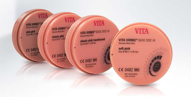 VITA VIONIC® BASE DISC HI Stck 98,5 mm, H 30 mm, soft pink