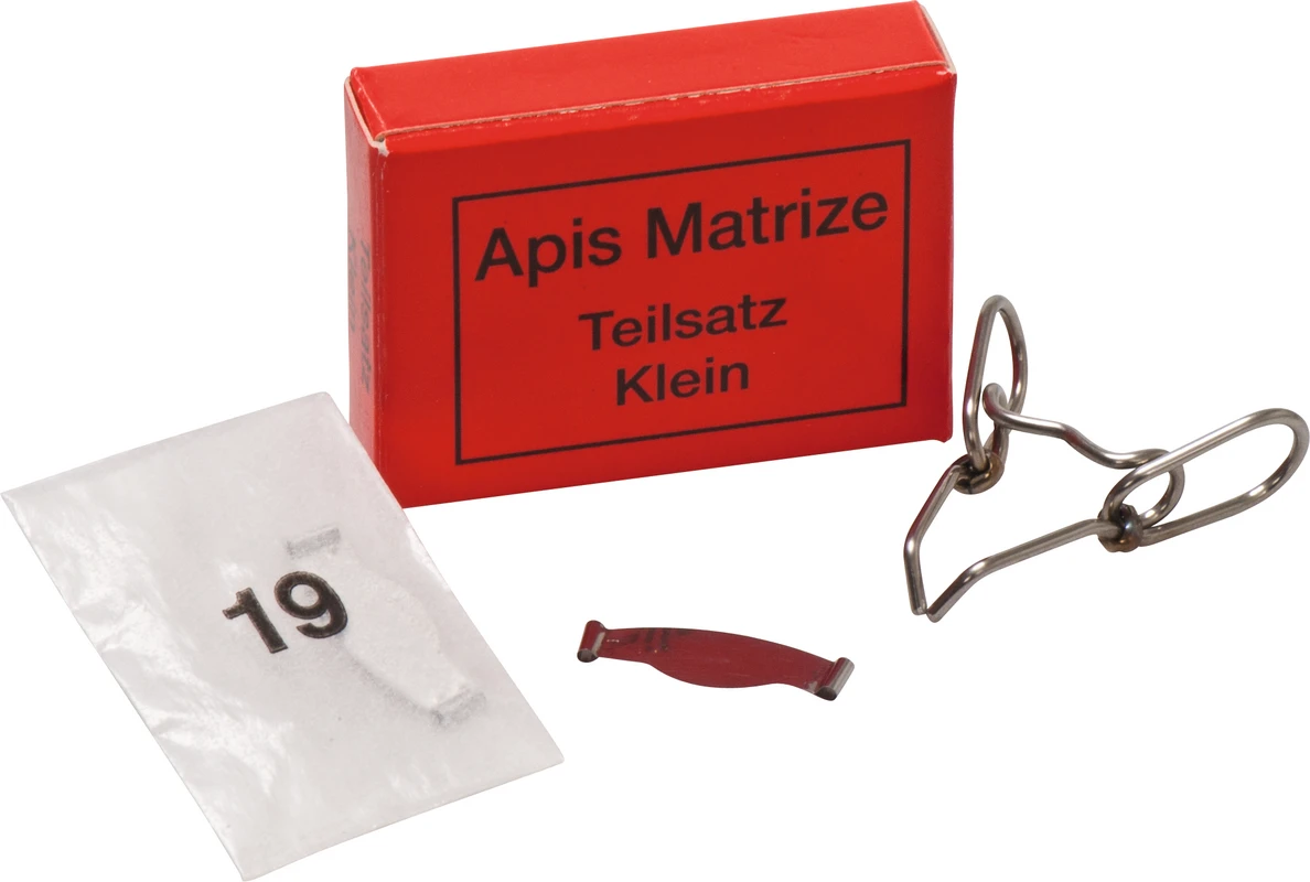 Matrizenbänder Teilsatz klein, 1 Spanner klein, 3 Matrizen 19 mm